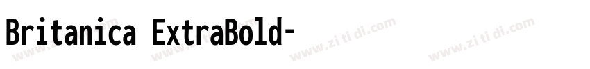 Britanica ExtraBold字体转换